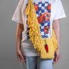 bolsa roma amarela, 100% artesanal, macramê